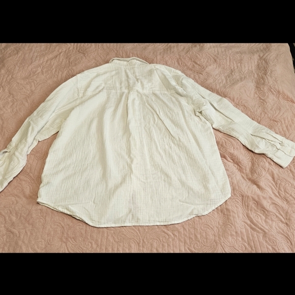 Aritzia Wilfred Free Cotton Shirt White Sz XL - Picture 6 of 8
